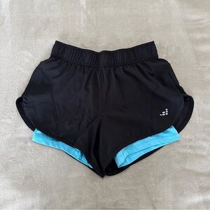 Black and Blue Women's Running Shorts